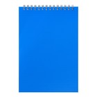 Блокнот А5, 60 листов на гребне, обложка пластик, синий - фото 301327553
