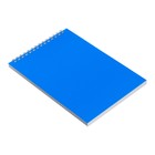 Блокнот А5, 60 листов на гребне, обложка пластик, синий 5053550