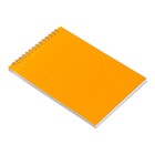 Блокнот А5, 60 листов на гребне, обложка пластик, оранжевый - Фото 2