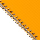 Блокнот А5, 60 листов на гребне, обложка пластик, оранжевый - Фото 3