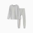 Термобельё мужское (джемпер, брюки) MINAKU, цвет светло-серый меланж, размер 48 - Фото 6