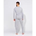 Термобельё мужское (джемпер, брюки) MINAKU, цвет светло-серый меланж, размер 48 - Фото 5
