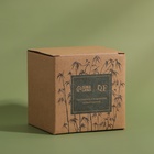 Органайзер для хранения ватных палочек «BAMBOO», с крышкой, 9 × 7,5 × 7 см, в картонной коробке, цвет прозрачный/коричневый - фото 7427877