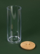 Органайзер для ватных дисков, с крышкой, d=6.5×18 см, прозрачный, коричневый - Фото 5