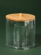 Органайзер для ватных палочек «BAMBOO», с крышкой, d=9.5×9.7 см, прозрачный, коричневый - Фото 6