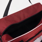 Сумка спортивная, отдел на молнии, наружный карман, длинный ремень, цвет красный - Фото 3