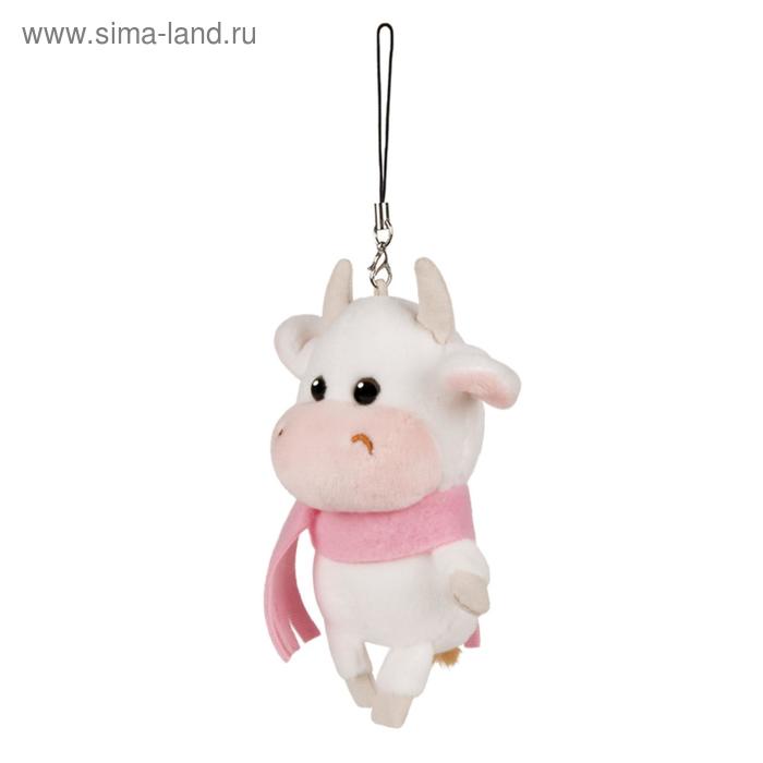 Мягкая игрушка «Коровка Белая в розовом шарфике», 11 см - Фото 1