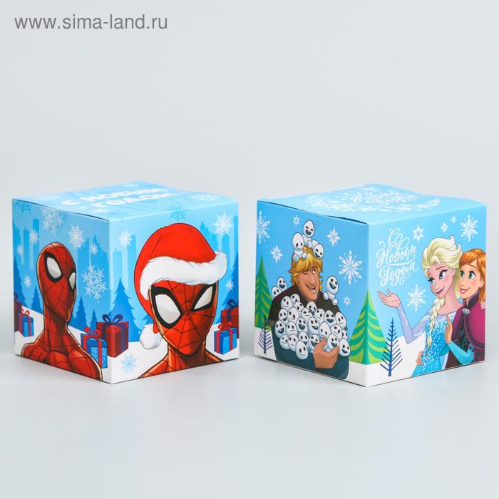 Коробка подарочная складная "С новым годом!", Disney, 9 x 9 x 9 см - Фото 1