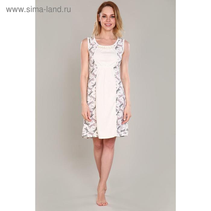 Сорочка женская «Стрекоза», цвет молочный, размер 52 - Фото 1