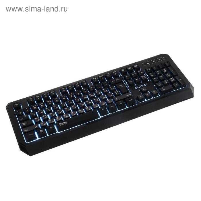 Клавиатура Qumo Base K59, проводная, мембранная, 104 клавиши, USB, подсветка, чёрная - Фото 1