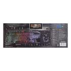 Комплект клавиатура+мышь+ковер Qumo Mystic K58/M76, проводная, мембран, 3200 dpi, USB,чёрный - фото 6327320