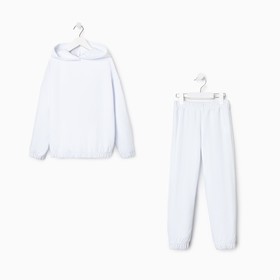 Комплект детский (худи, брюки) MINAKU: Casual Collection KIDS цвет белый, рост 116