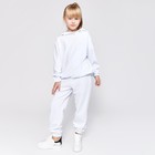 Комплект детский (худи, брюки) MINAKU: Casual Collection KIDS цвет белый, рост 122 - Фото 3