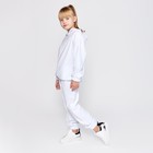 Комплект детский (худи, брюки) MINAKU: Casual Collection KIDS цвет белый, рост 128 - Фото 4