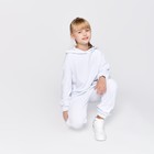 Комплект детский (худи, брюки) MINAKU: Casual Collection KIDS цвет белый, рост 134 - Фото 6