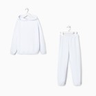 Комплект детский (худи, брюки) MINAKU: Casual Collection KIDS цвет белый, рост 140 - Фото 1
