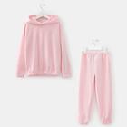 Комплект для девочки (худи, брюки) MINAKU: Casual Collection KIDS цвет св-розовый, рост 104 - Фото 5