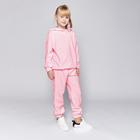 Комплект для девочки (худи, брюки) MINAKU: Casual Collection KIDS цвет св-розовый, рост 140 - фото 26620350