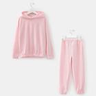 Комплект для девочки (худи, брюки) MINAKU: Casual Collection KIDS цвет св-розовый, рост 146 - Фото 5