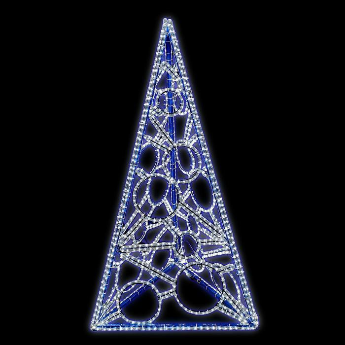 Светодиодная фигура «Ёлка трёхгранная», 70 × 150 × 70 см, 24 Вт, 220 В - Фото 1