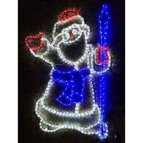 Светодиодное панно «Дед Мороз», 140 × 170 × 6 см, 60 Вт, 220 В