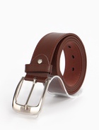 Ремень мужской, 120×3.6 см, гладкий, винт, пряжка металл, коричневый - Фото 2