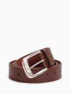 Ремень мужской, 120×3.6 см, гладкий, винт, пряжка металл, коричневый - Фото 3