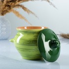 Горшки для запекания Борисовская керамика «Классика», 500 мл, набор 6 шт., керамика, зелёные - Фото 3