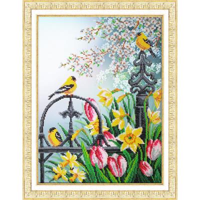 Набор для вышивания бисером Паутинка «Цветы весны»