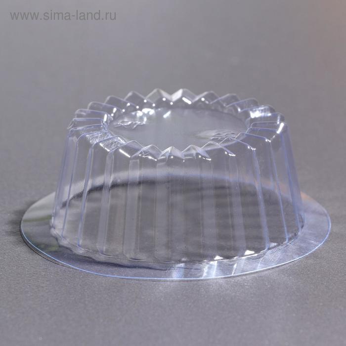 Крышка-подложка для алюминиевой формы для маффинов Доляна, d=8,5 см, цвет прозрачный - Фото 1