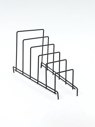 УЦЕНКА Подставка для крышек на 5 предметов, 28.5×12.5×16 см, цвет чёрный