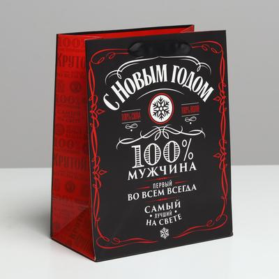 Пакет ламинированный вертикальный «Самому лучшему мужчине», MS 18 × 23 × 10 см