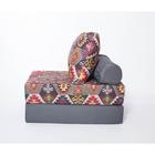 Кресло - кровать бескаркасное «Прайм» с накидкой - матрасиком, размер 75 x 100 x 90 см, принт мехико тёмно - серый - Фото 2