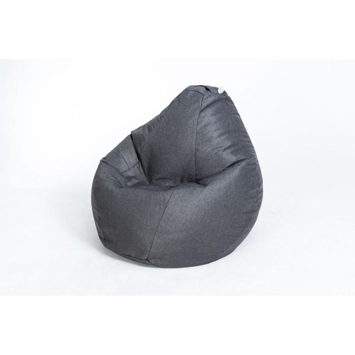 Кресло-мешок «Груша» среднее, диаметр 75 см, высота 120 см, цвет тёмно-серый - Фото 1