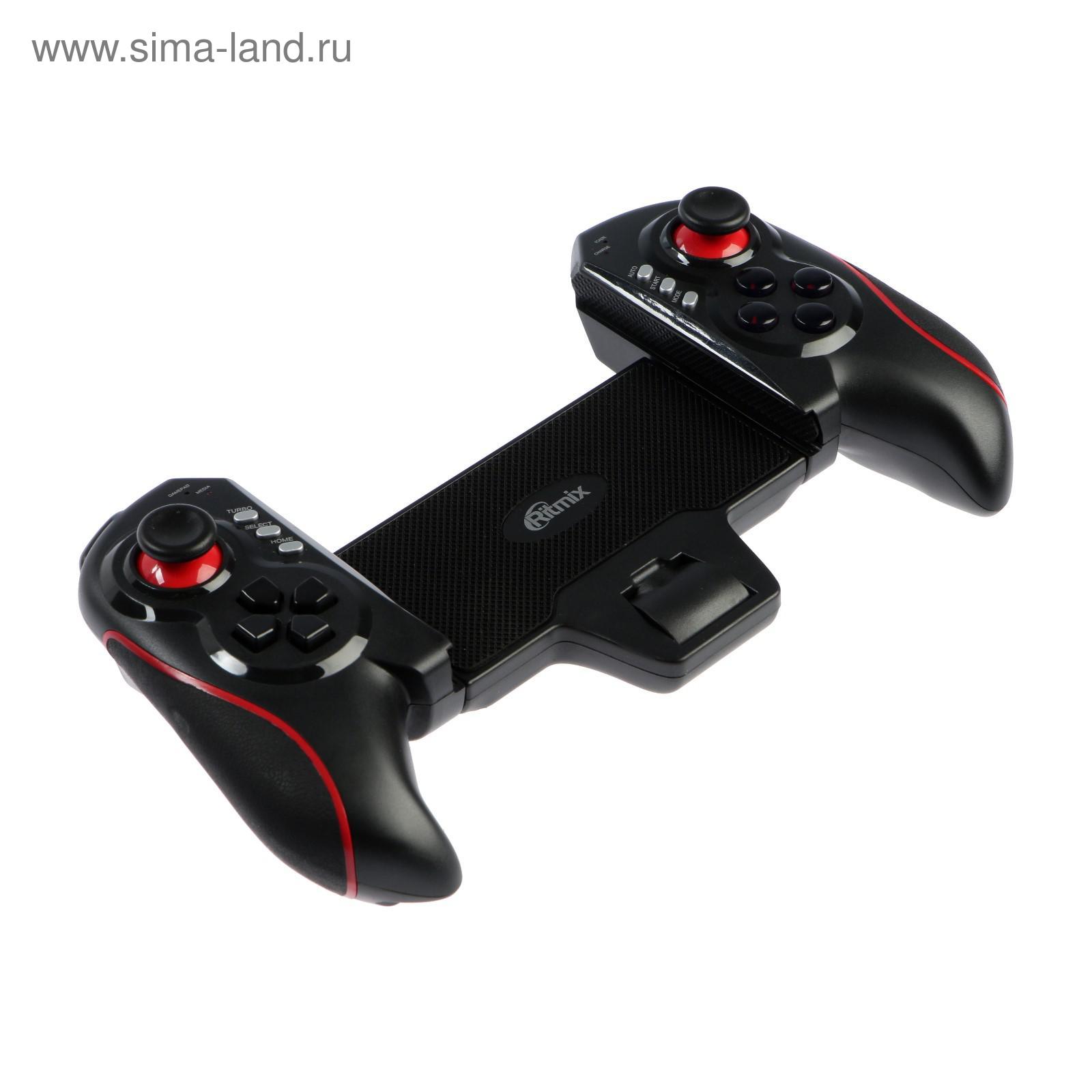 Геймпад Ritmix GP-050BTH, Bluetooth, для PC/iOS/Android, 350 мАч,  черно-красный (5273432) - Купить по цене от 2 502.00 руб. | Интернет  магазин SIMA-LAND.RU