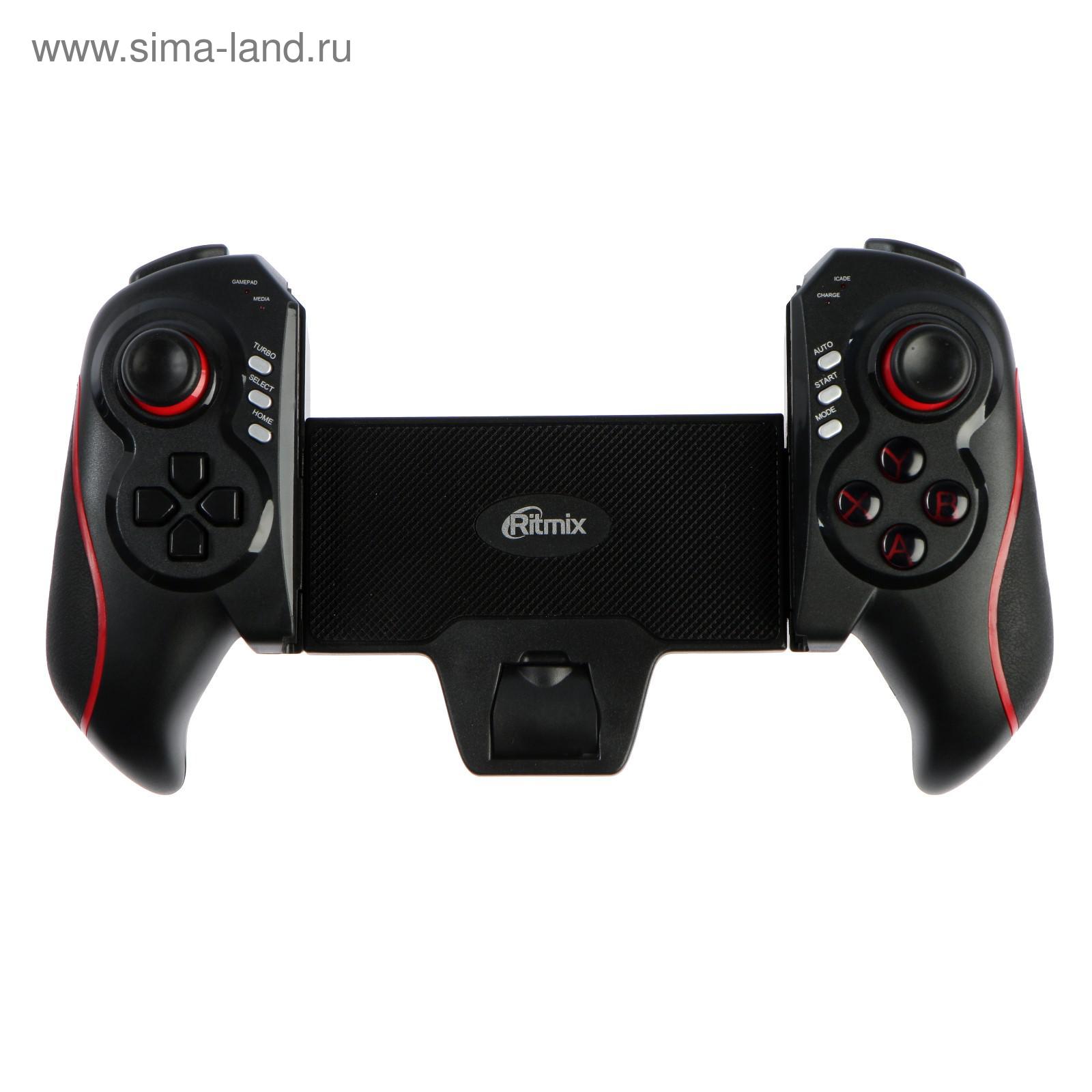 Геймпад Ritmix GP-050BTH, Bluetooth, для PC/iOS/Android, 350 мАч,  черно-красный (5273432) - Купить по цене от 2 502.00 руб. | Интернет  магазин SIMA-LAND.RU