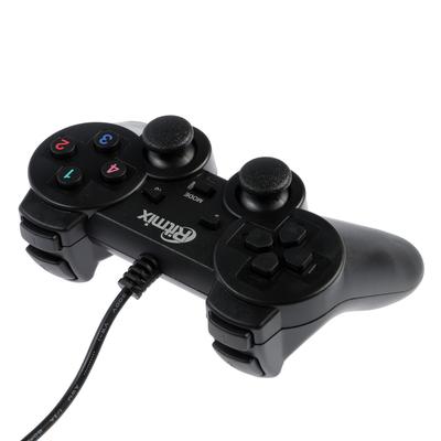 Геймпад Ritmix GP-004, проводной, виброотдача, для PC, USB, 1.5 м, черный
