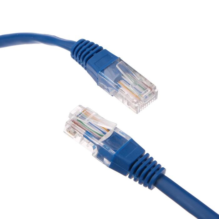 Патч-корд Gembird PP12e-20M/B, UTP 5е кат., RJ-45(m)-RJ-45(m), 20 м, синий