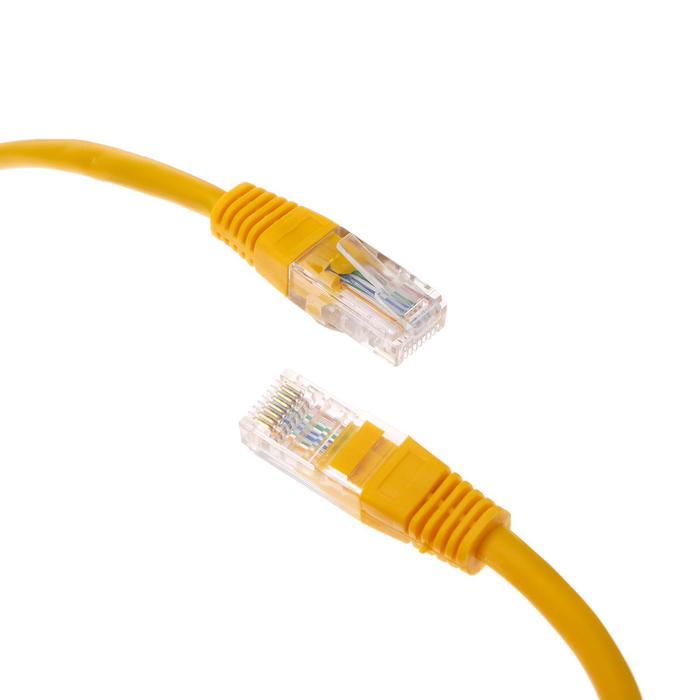 Патч-корд Gembird PP12e-20M/Y, UTP 5е кат., RJ-45(m)-RJ-45(m), 20 м, жёлтый - Фото 1