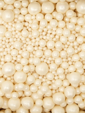 Кондитерская посыпка с мягким центром «Жемчуг», серебро, 1.5 кг