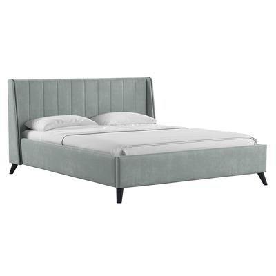 Кровать двуспальная «Мелисса», с ортопедическим основанием, с подъёмным механизмом, 1600×2000 мм, цвет серебристо - серый