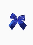 Ёлочные игрушки 6 шт. «Зимнее волшебство. Бантик неон» пластик, 8×7 см, синий - фото 7631069