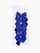 Ёлочные игрушки 6 шт. «Зимнее волшебство. Бантик неон» пластик, 8×7 см, синий - Фото 7