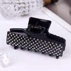 Крабик для волос «Торжество», стразы, 8 см, чёрный 5135911