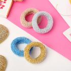 Резинки для волос «Махрушка блеск», набор 4 шт., МИКС (комплект 6 шт) - фото 48691607