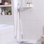 Швабра с отжимом и щёткой, 2 насадки из микрофибры 38×12 см, стальная ручка 136 см - Фото 2