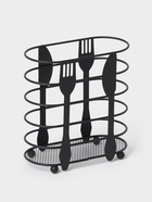 Сушилка для столовых приборов Доляна, 16×16.4×7.5 см, чёрная - Фото 1