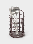 Сушилка для столовых приборов Доляна, 17.5×11×11 см, коричневая - Фото 1