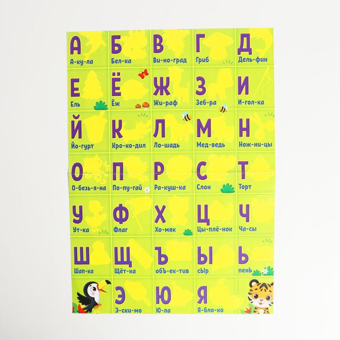 Головоломка. Обучающий плакат «Весёлая азбука» - фото 1905688772