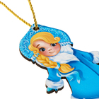 Ёлочная игрушка - подвеска деревянная «Новый год! Снегурочка» - Фото 5